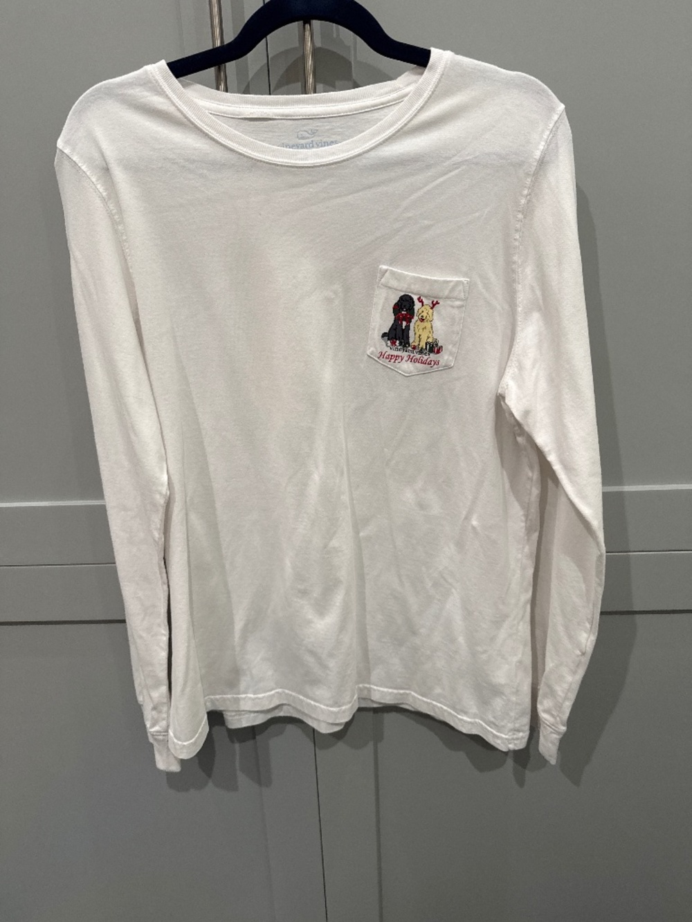 Vineyard Vines long sleeve Happy Holidays shirt